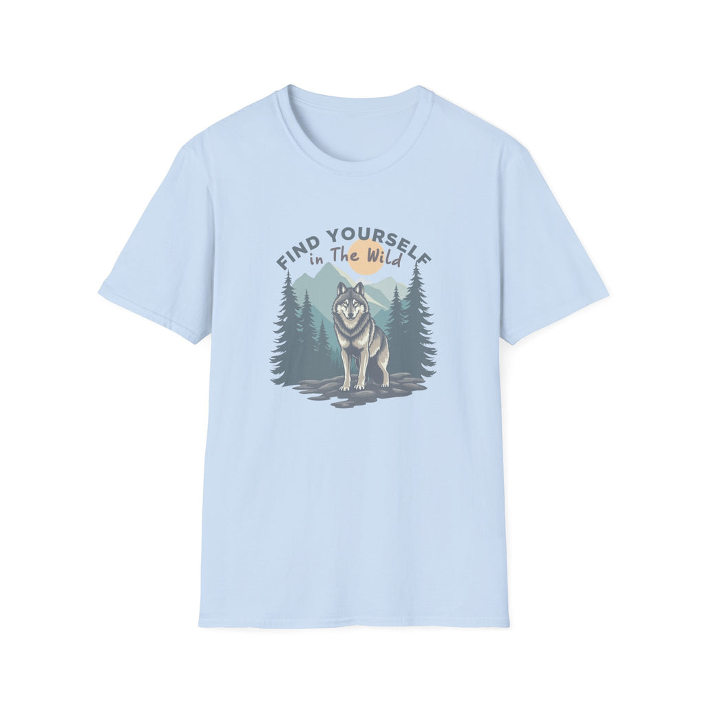 Find Yourself in the Wild | Lone Wolf Forest Adventure T-Shirt