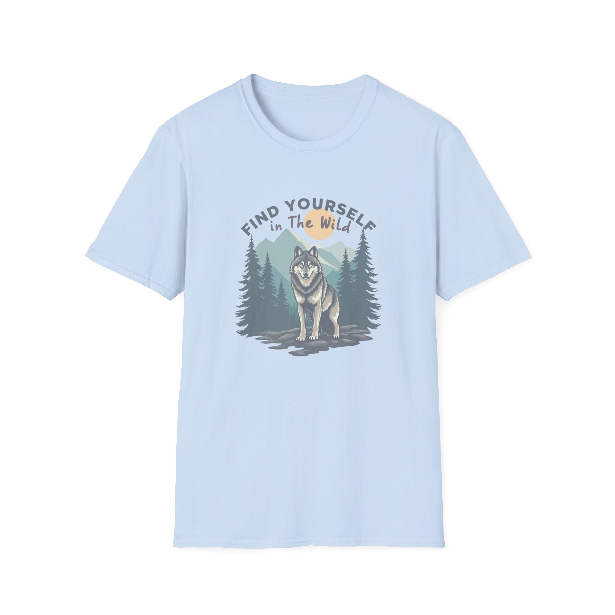 Find Yourself in the Wild | Lone Wolf Forest Adventure T-Shirt