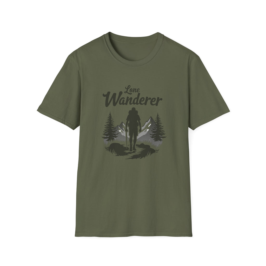 Lone Wanderer T-Shirt | Hiking Forest Silhouette