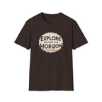 Explore Beyond the Horizon T-Shirt | Adventure Compass Graphic