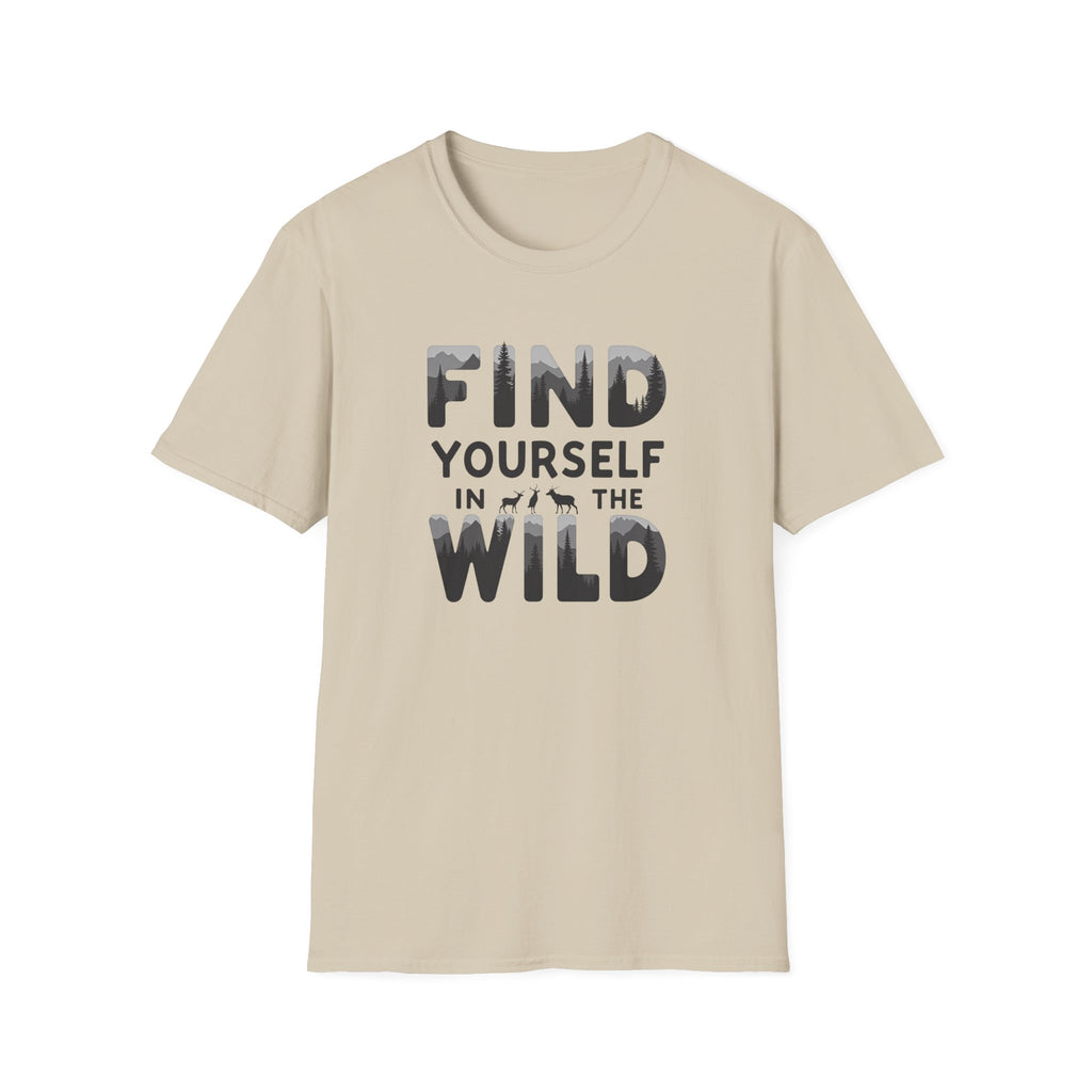 Find Yourself in the Wild T-Shirt | Adventure Typography Tee