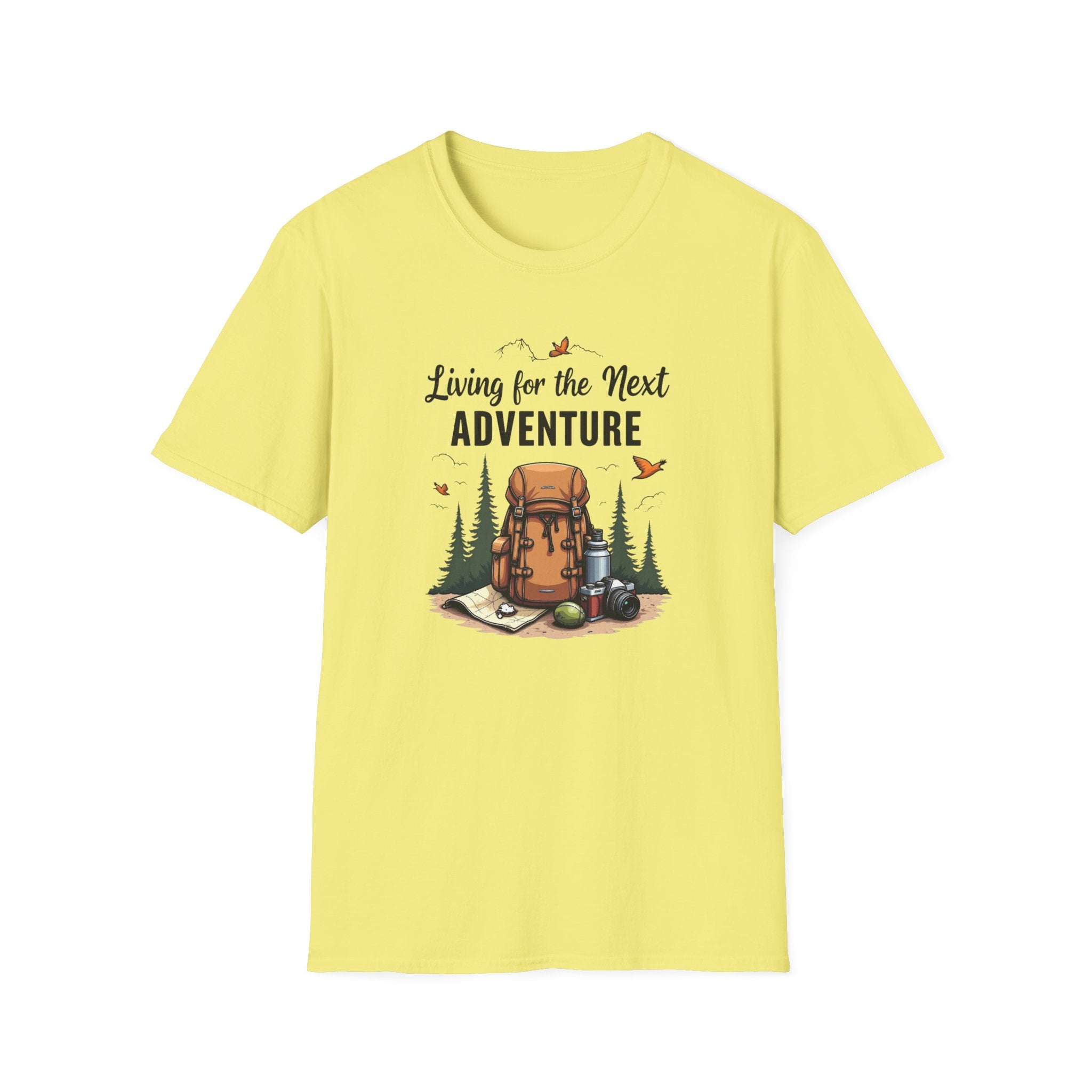 Living for the Next Adventure T-Shirt | Hiking Backpack Design