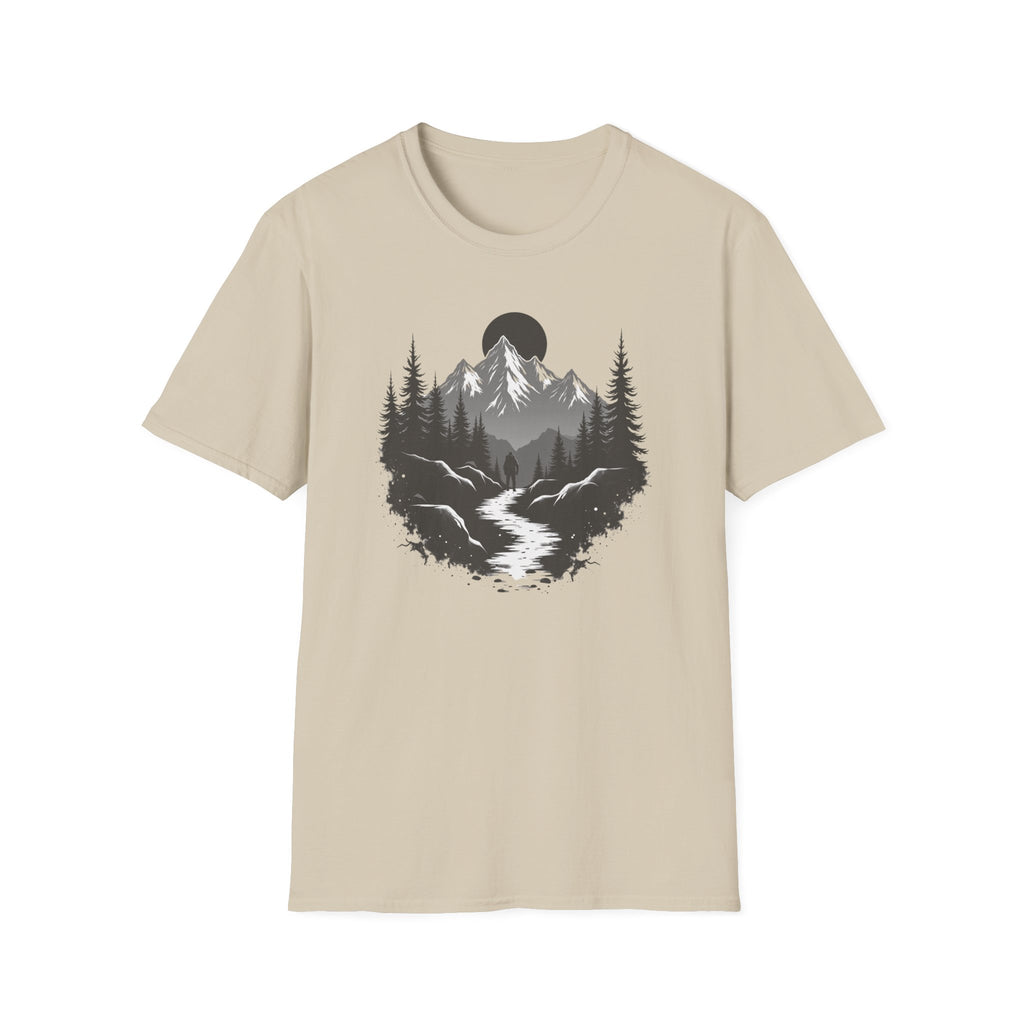 Mountain Landscape T-Shirt | Forest River Night Scene