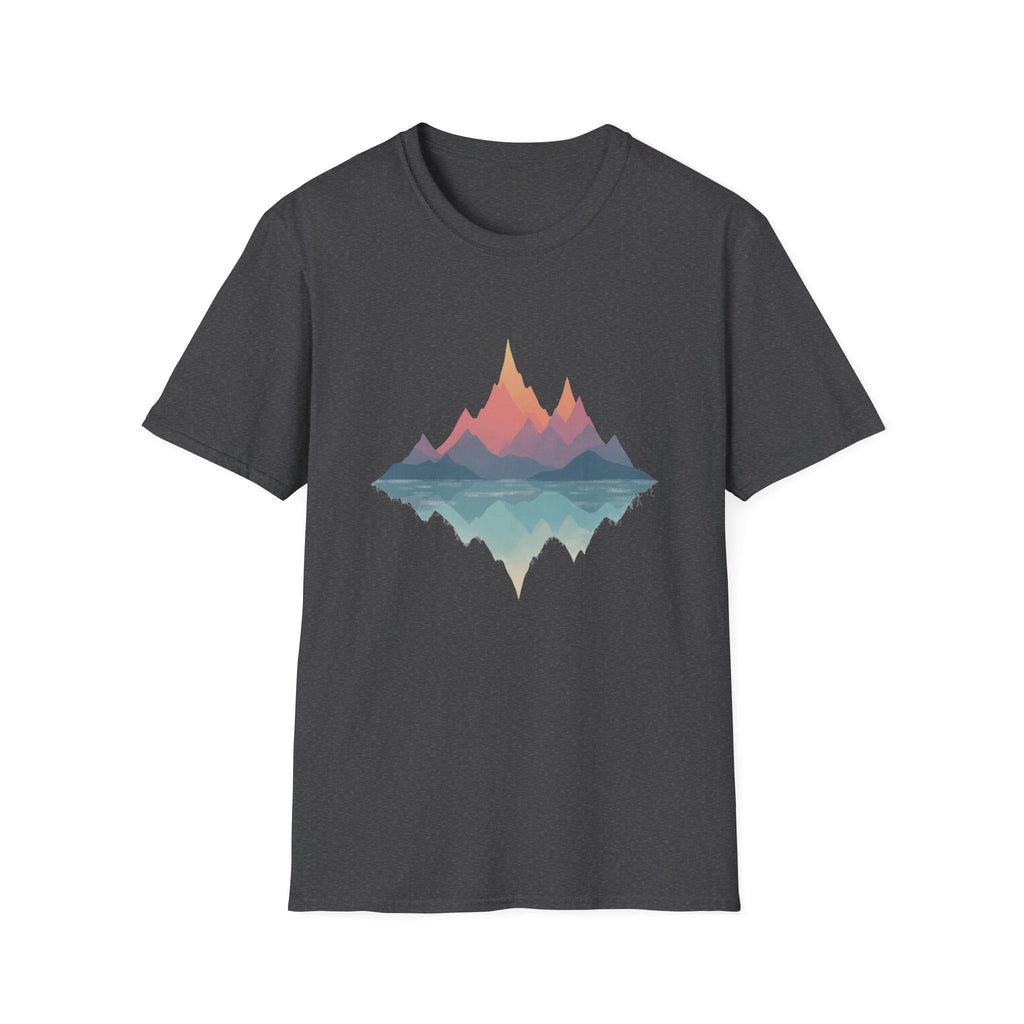 Retro Peaks Reflection T-Shirt | Minimal Nature Tee