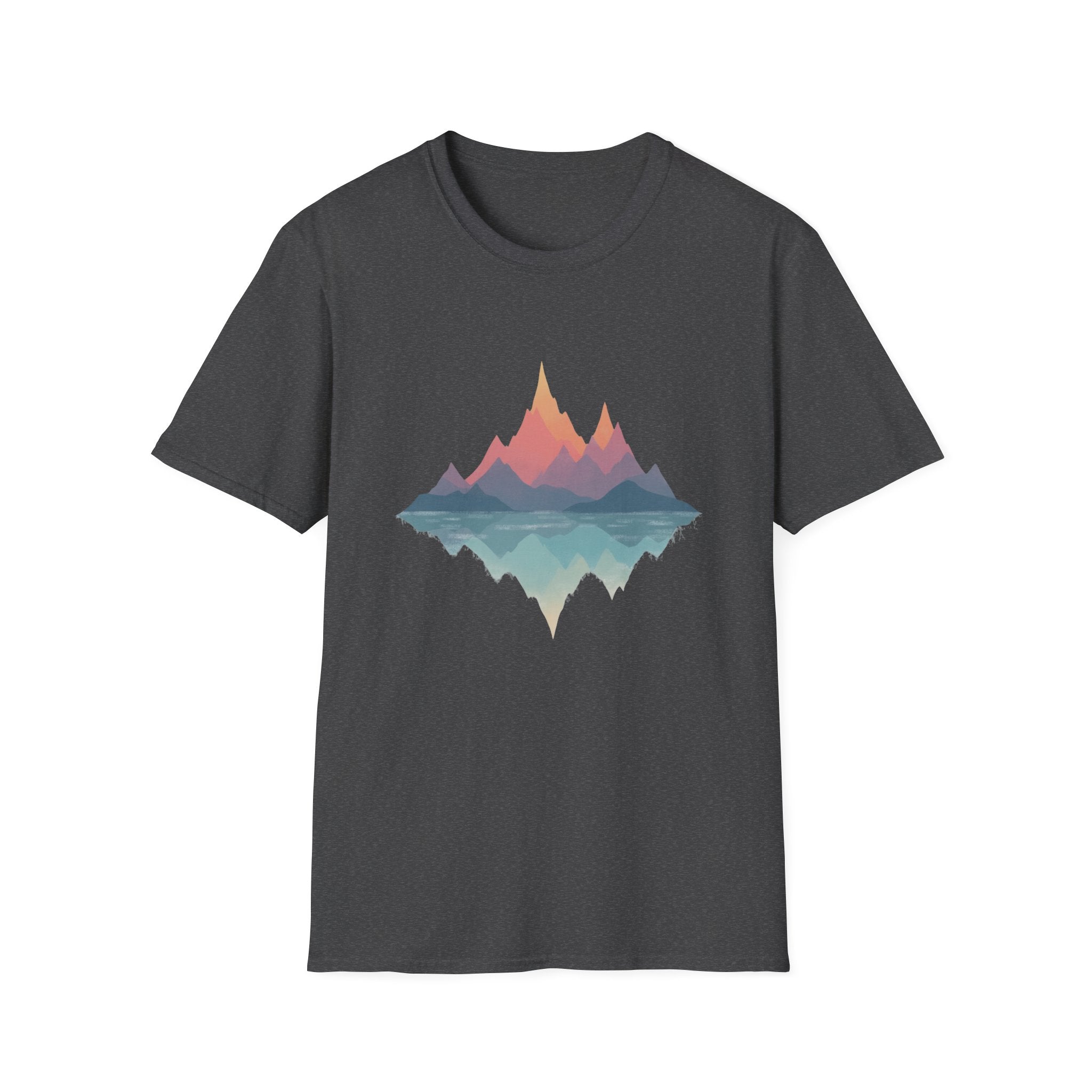 Retro Peaks Reflection T-Shirt | Minimal Nature Tee