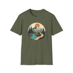 Mountain River Scene T-Shirt | Hiking Nature Graphic