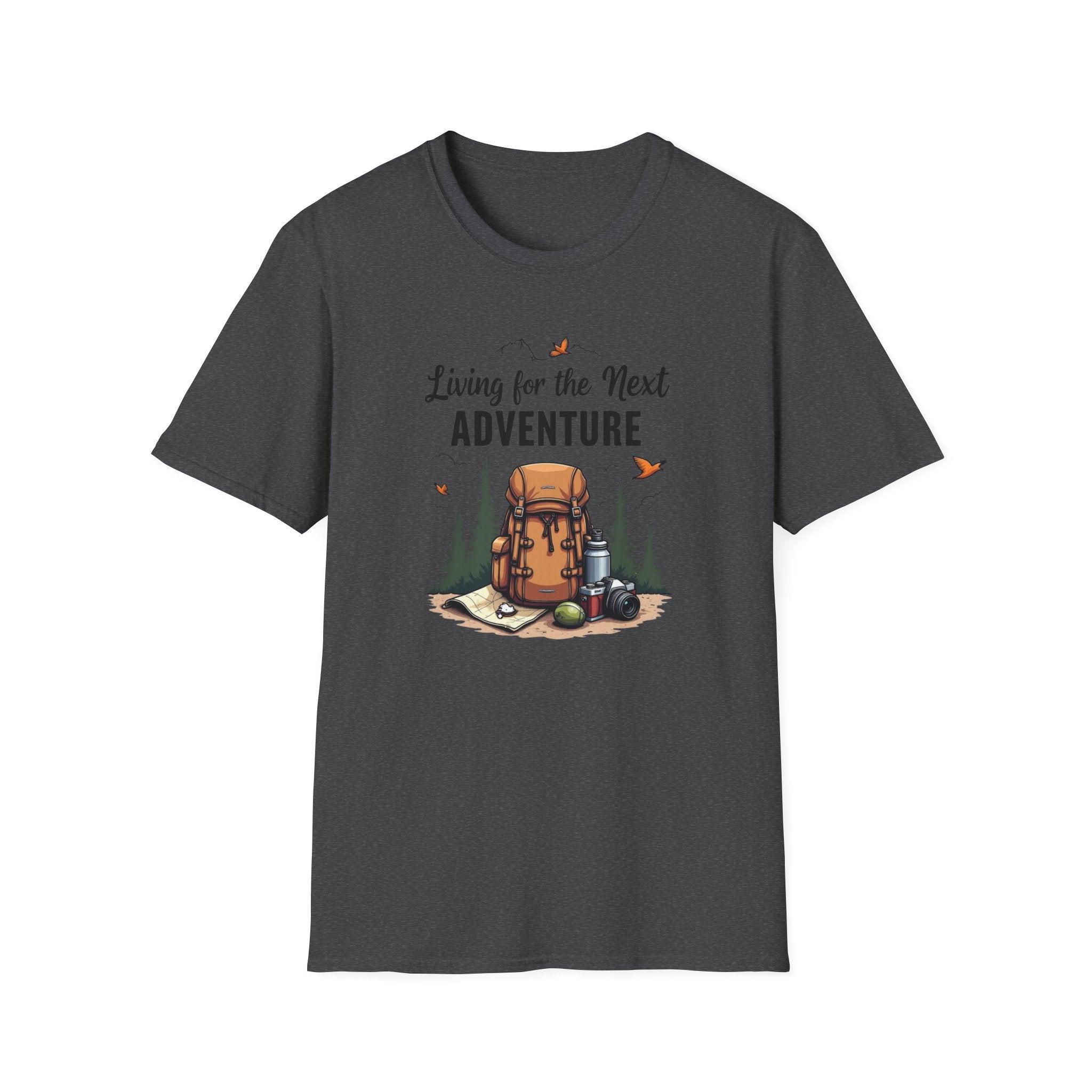 Living for the Next Adventure T-Shirt | Hiking Backpack Design