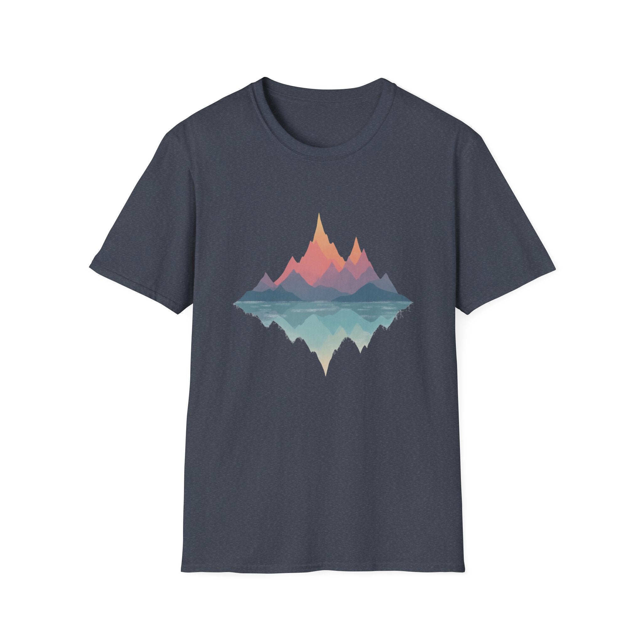 Retro Peaks Reflection T-Shirt | Minimal Nature Tee