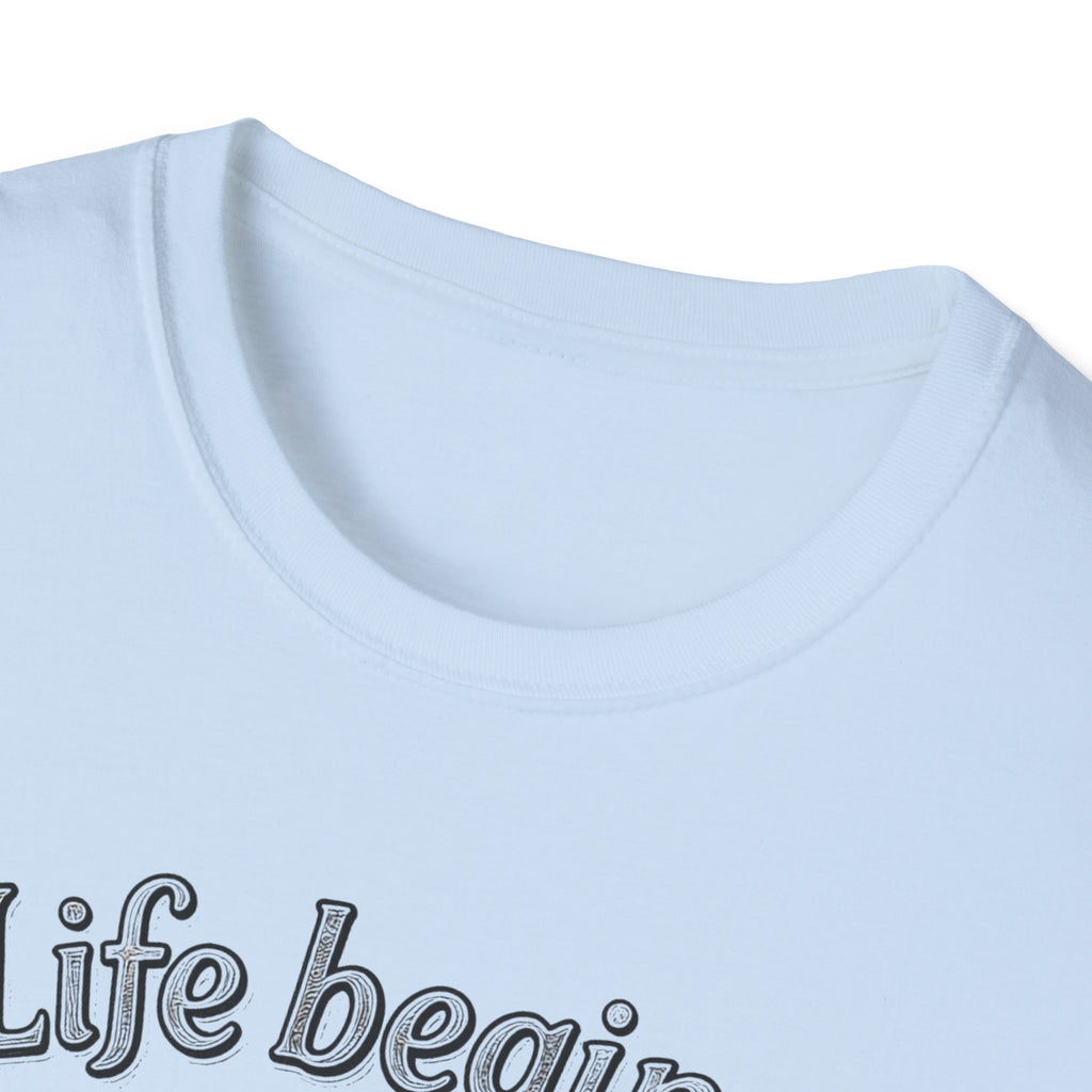 Life Begins at the End of Your Comfort Zone T-Shirt | Motivational Typography