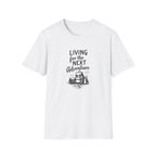 Living for the Next Adventure T-Shirt | Backpack Camping Illustration