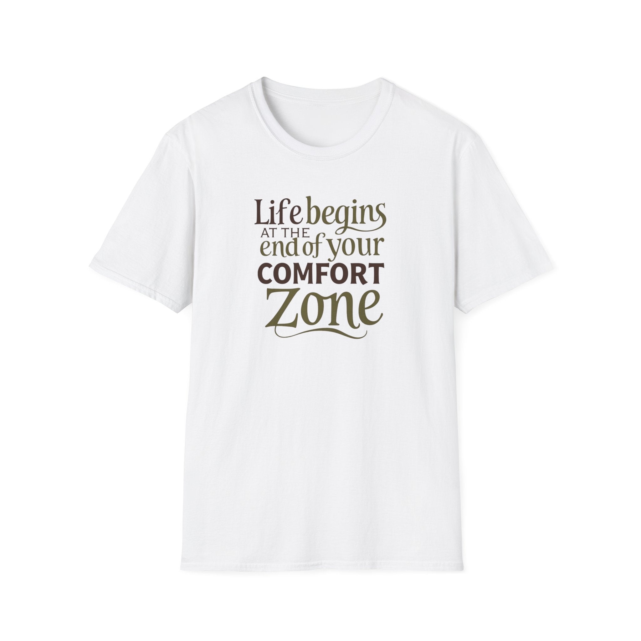Life Begins at the End of Your Comfort Zone T-Shirt | Motivational Quote