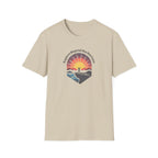 Explore Beyond the Horizon T-Shirt | Sunset Adventure Graphic