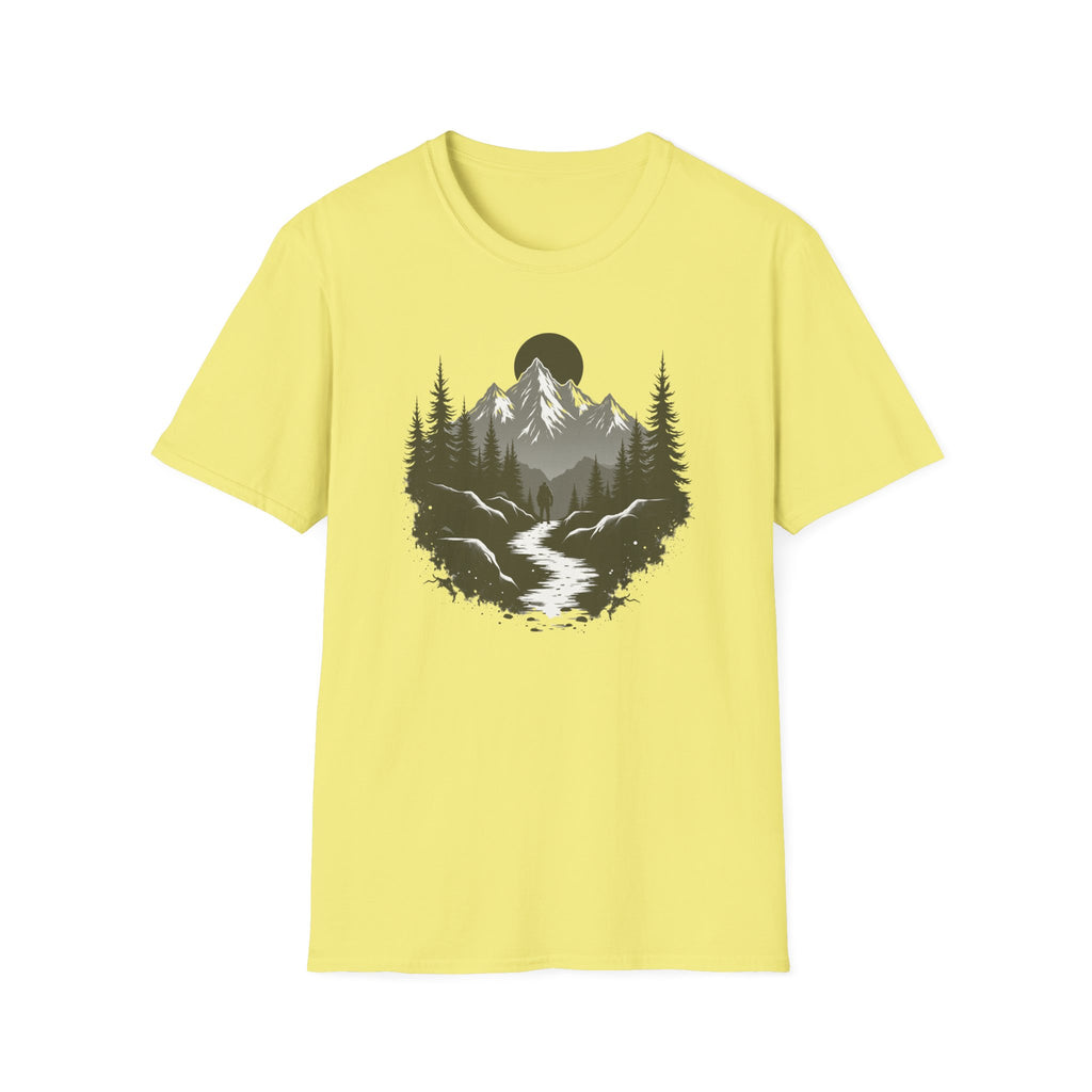 Mountain Landscape T-Shirt | Forest River Night Scene