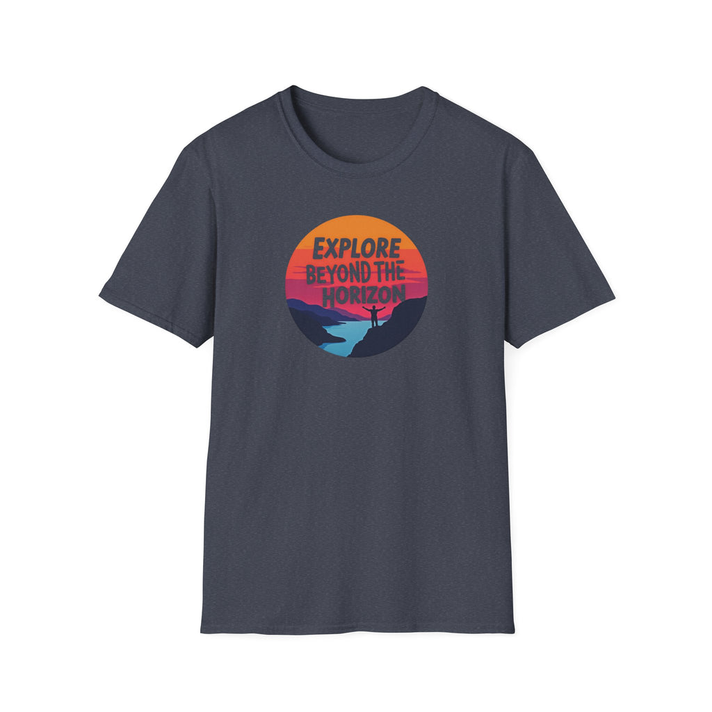Explore Beyond the Horizon T-Shirt | Sunset Mountain Adventure