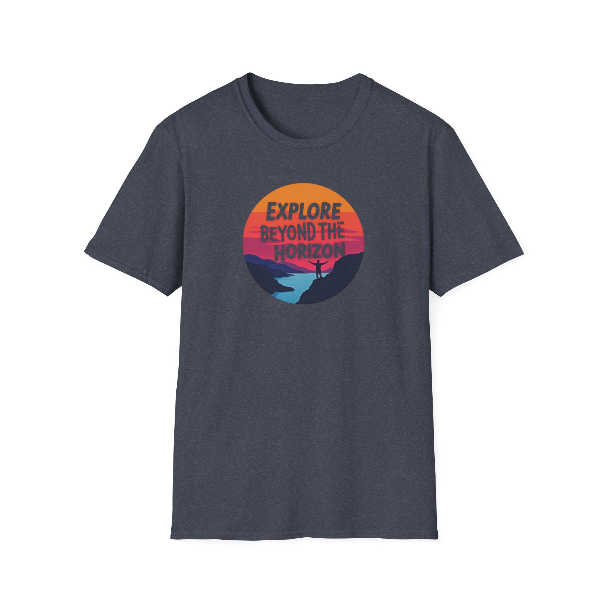 Explore Beyond the Horizon T-Shirt | Sunset Mountain Adventure
