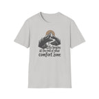 Life begins at the end of your comfort zone | Mountain adventure graphic T-Shirt