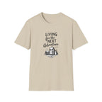 Living for the Next Adventure T-Shirt | Backpack Camping Illustration