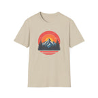 Retro Mountain Sunset Vibes | Vintage Outdoor Nature Tee
