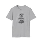 Living for the Next Adventure T-Shirt | Backpack Camping Illustration