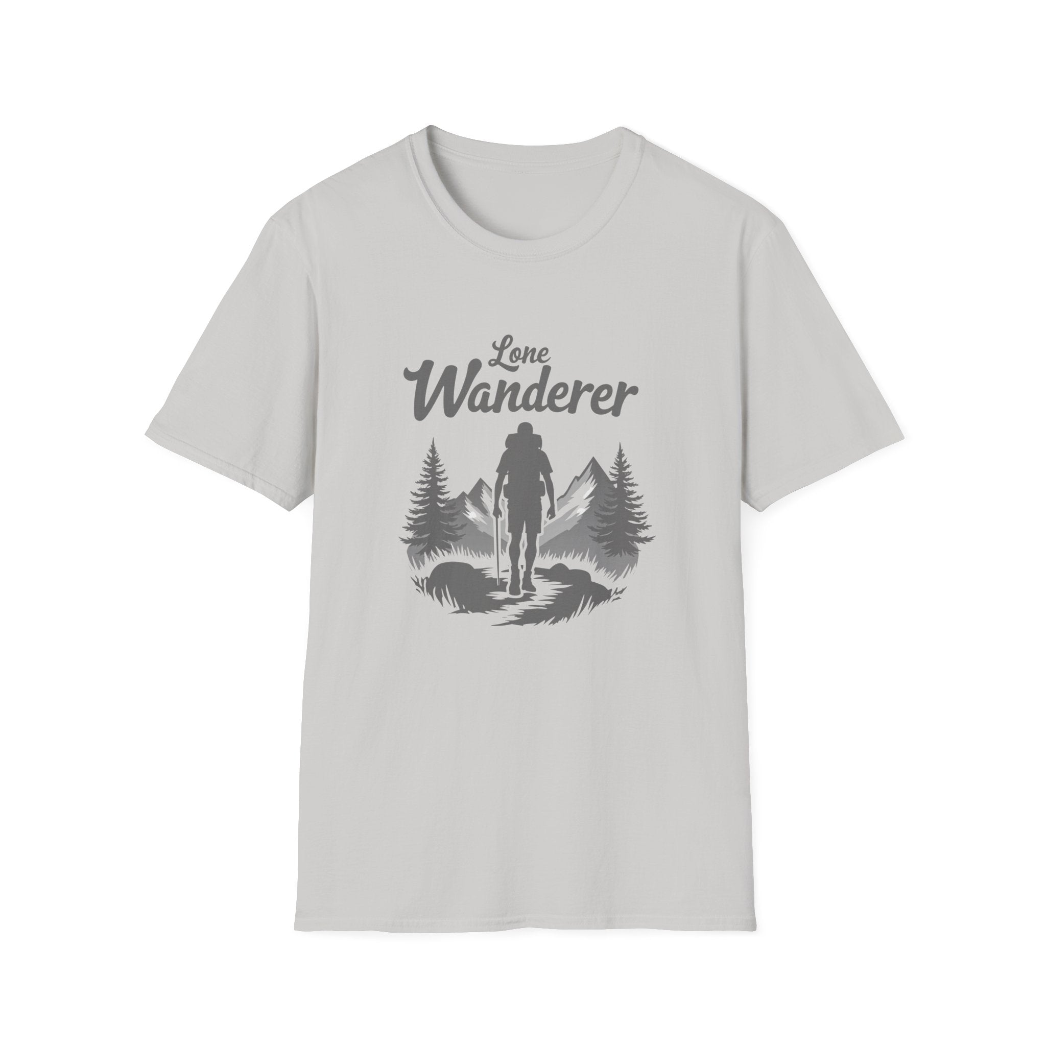 Lone Wanderer T-Shirt | Hiking Forest Silhouette