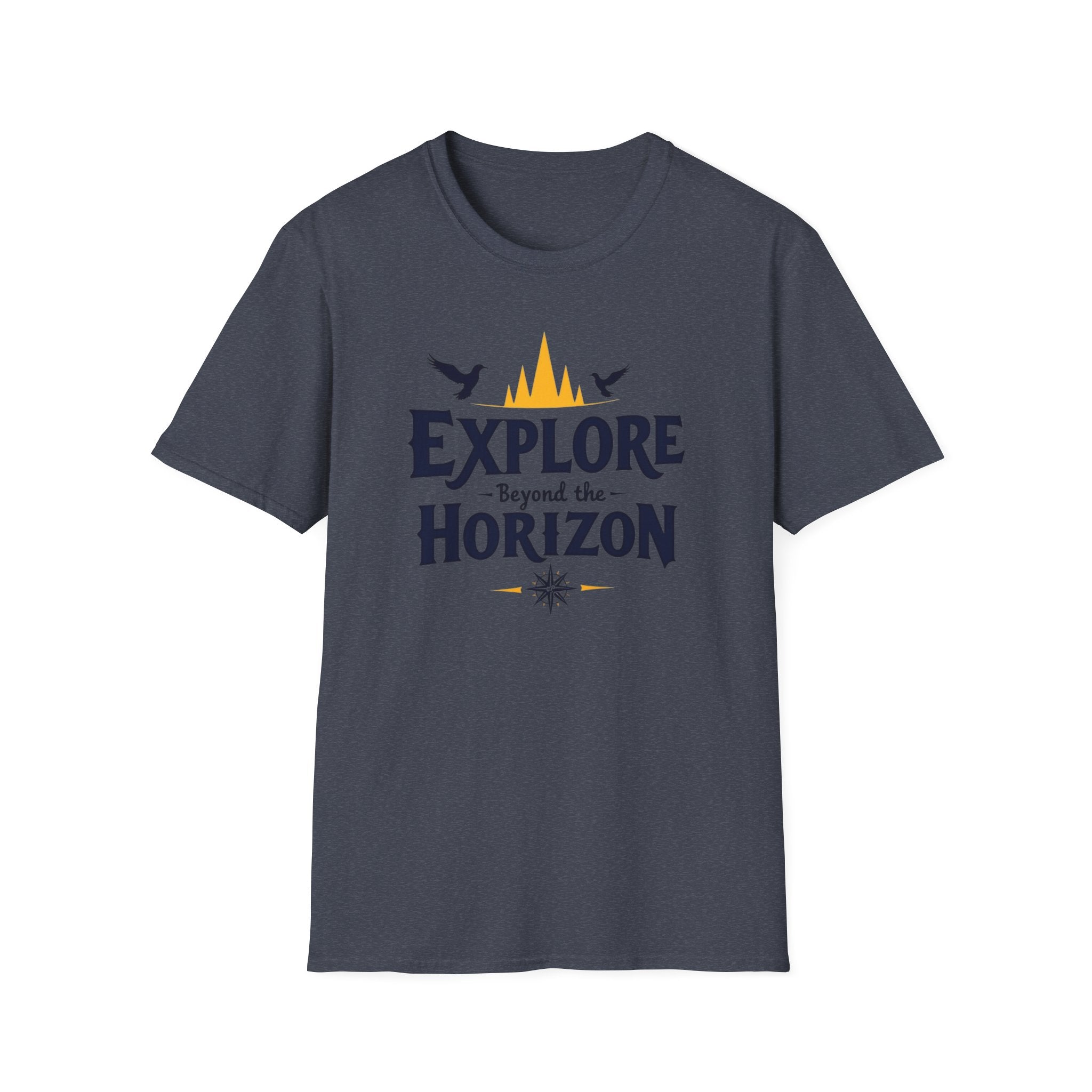 Explore Beyond the Horizon T-Shirt | Adventure Mountains Compass