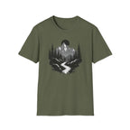 Mountain Landscape T-Shirt | Forest River Night Scene
