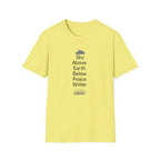 Sky Above Earth Below Peace Within T-Shirt | Minimal Nature Quote