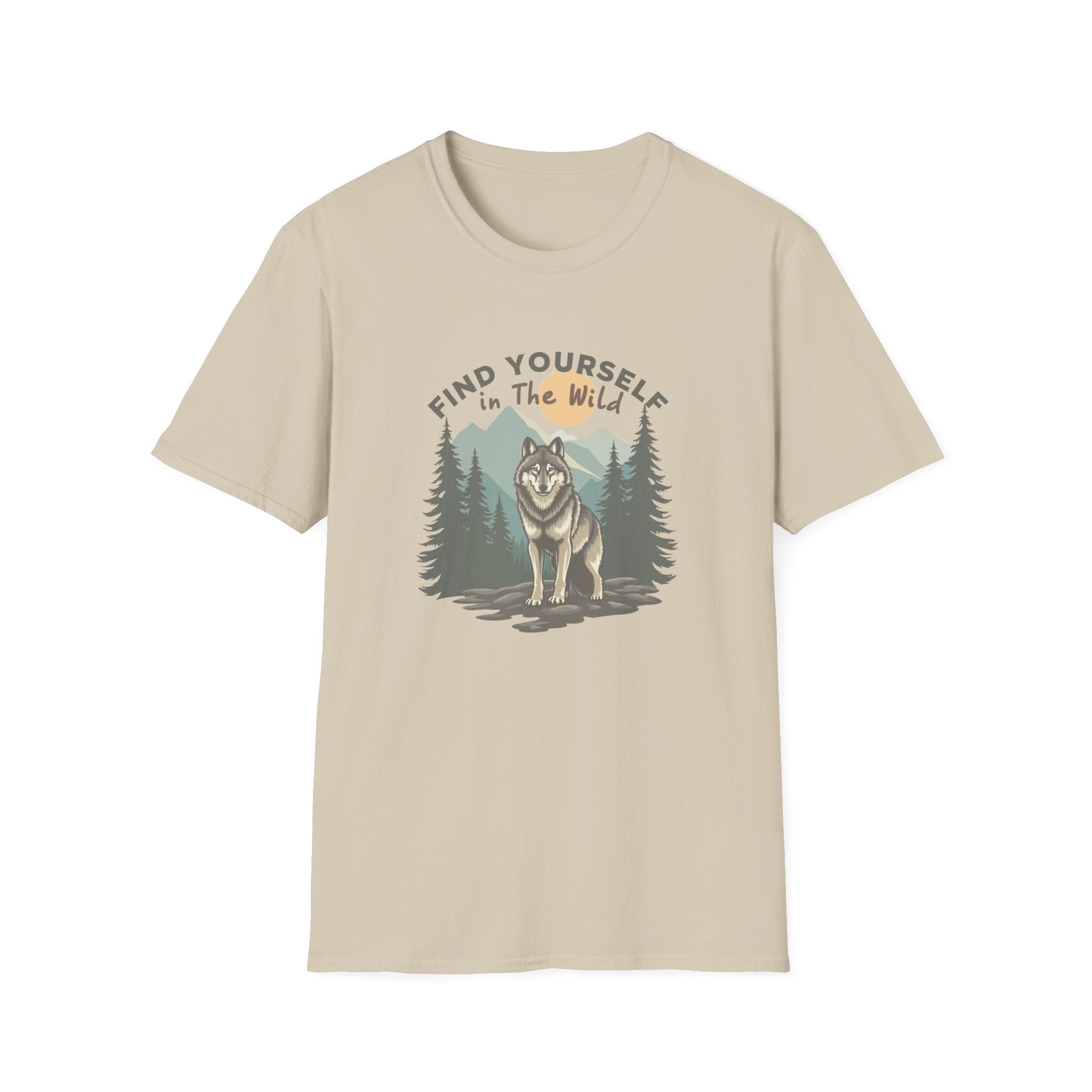 Find Yourself in the Wild | Lone Wolf Forest Adventure T-Shirt