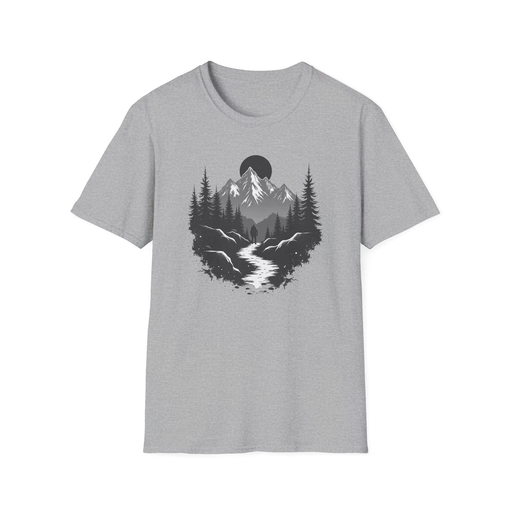 Mountain Landscape T-Shirt | Forest River Night Scene