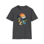 Hiker on Mountain Trail T-Shirt | Sunset Peak Nature Scene